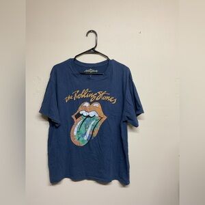 The Rolling Stones Navy Kids Tee with Iconic Logo